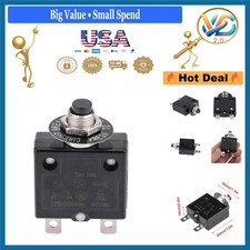 20A Thermal Circuit Breaker Auto Reset Overload Protector AC/DC Black