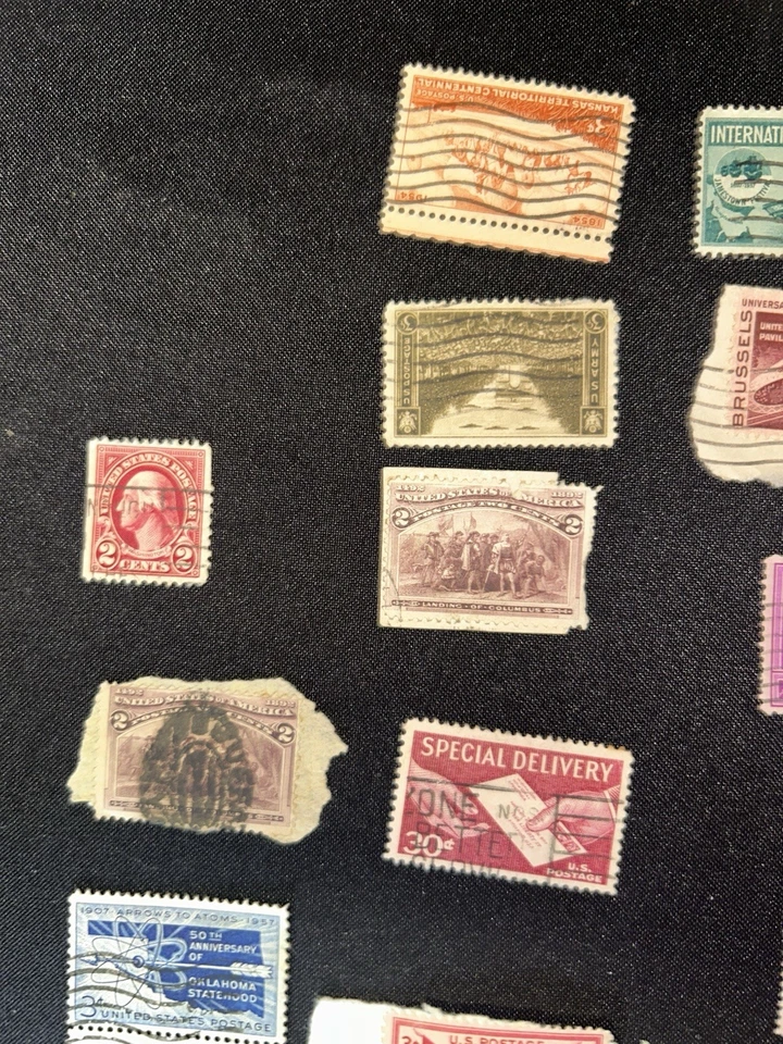 34 Assort Canceled 2Cent- 3 Cent US Postage sTamps AIR mail, special delivery - Image 2 of 4