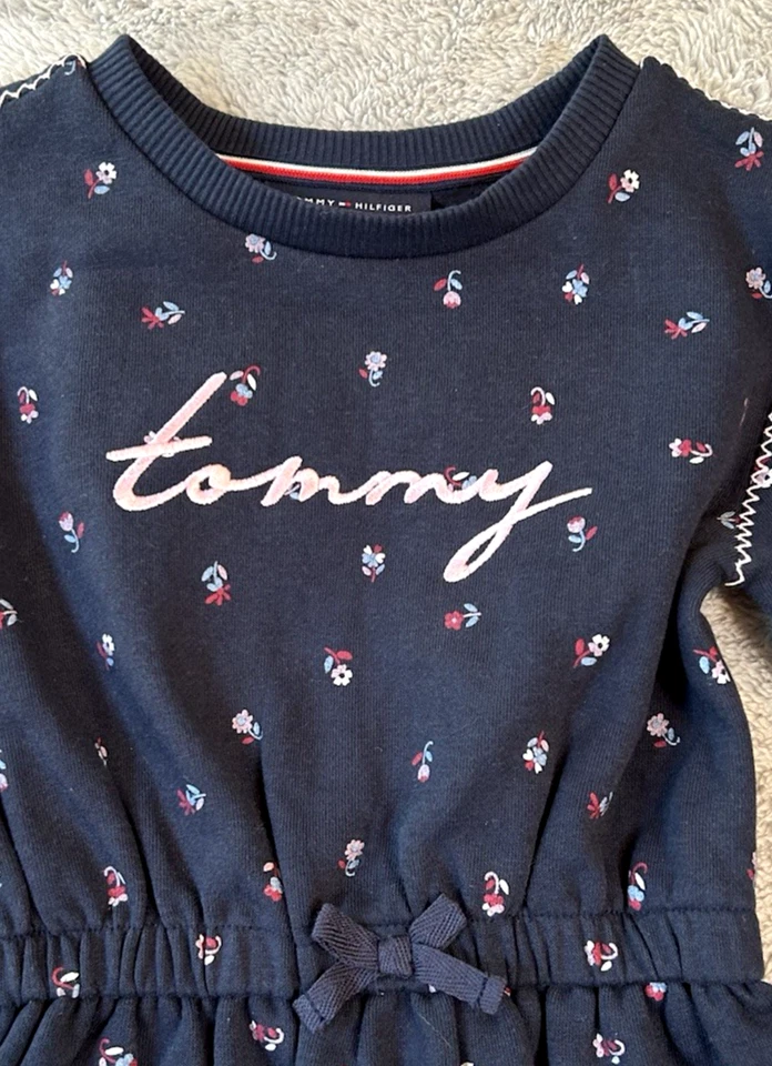 TOMMY HILFIGER TODDLER'S Floral Embroider LS SWEATSHIRT SZ 4T NWT - Image 3 of 4