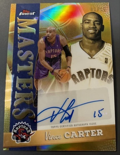 2025-26 Topps Finest - Masters Autographs Vince Carter #MA-VC Gold Refractor /50