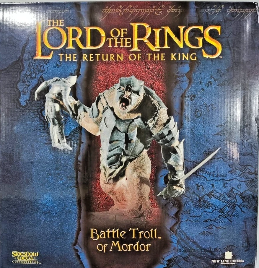 Battle Troll De Mordor Le Seigneur Des Anneaux LOTR Statue Sideshow WETA RARE - Photo 1/1