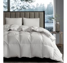 Hotel Collection Goose Down Medium Weight King White Comforter 90" X 106" New