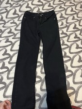 Old Navy Boys Slim Stretch Black Jeans Size 12 Cotton Blend Dark Wash