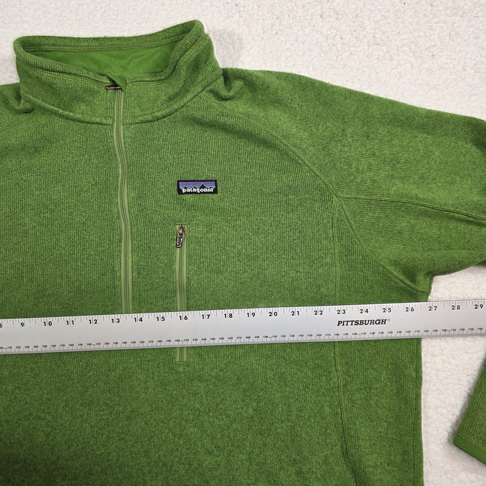Patagonia Better Sweater Mens XXL Lime Green 1/4 Zip Fleece Pullover Jacket thumbnail 6