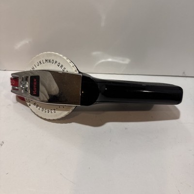 ROTEX Label Maker Heavy Duty Avery 680 Vintage Black Chrome 3/8'' & 1/2''