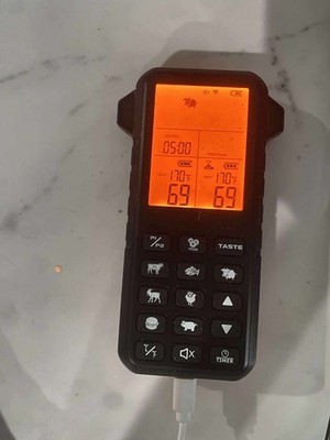 2 Probe Smart Wireless Meat Thermometer for BBQ Bluetooth 656FT Range