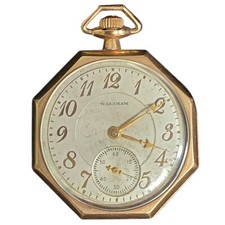 Antique Waltham Open Face Pocket Watch Model 1894 12s 15J Grade 220 Octagon GF