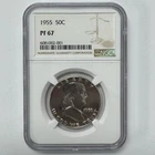 1955 Franklin Half Dollar 50C Silver NGC PF 67