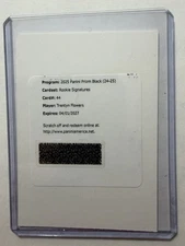 2025 Panini Prizm Black Trentyn Flowers Rookie Signatures Auto Redemption #44