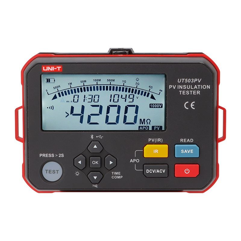 Testeur d'isolement PV 1000V multimètre de résistance pour circuit solaire