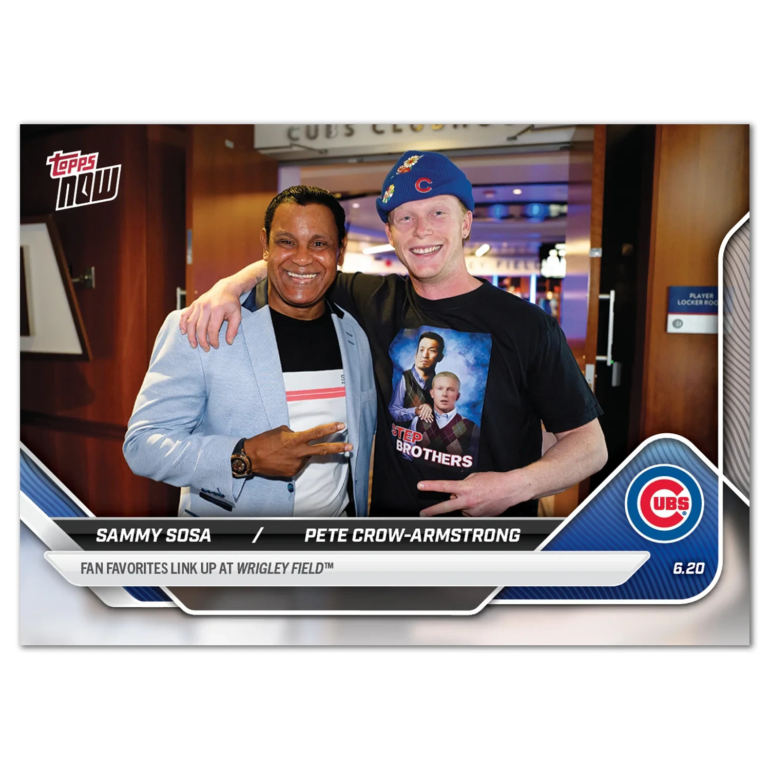 2025 Topps Now Card 324 Pete Crow-Armstrong / Sammy Sosa!