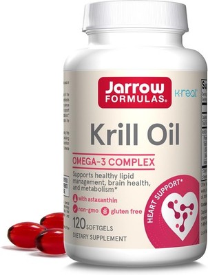 Jarrow Formulas Krill Oil - Phospholipid Omega-3 Complex with Astaxanthin - 12