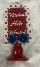Pioneer Women Standing Kitchen Sign Rustic Decor Red/WhiteBlue