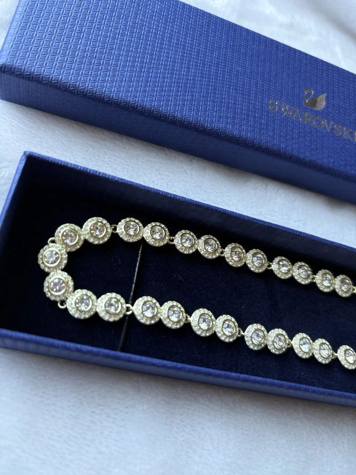 SWAROVSKI UNA ANGELIC TENNIS NECKLACE ( GOLD) - Image 3 of 4