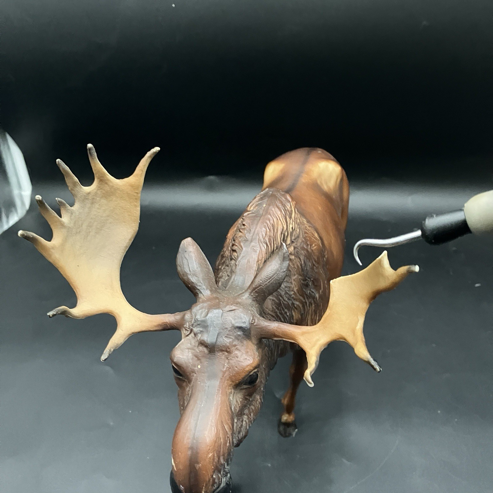 Vintage Breyer Bull Moose #79 12” Wildlife Model 1970s–80s Broken Antler Read