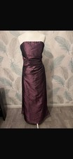 Victoria Kay Size 8 Deep Purple Long Wedding/Prom Bridesmaid Dress