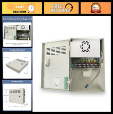 18 Channel 12V DC CCTV Power Supply Box - 20A Output for Security Cameras  DVRs
