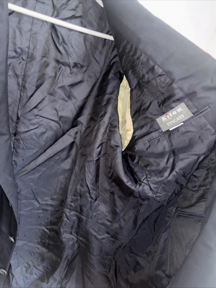 Jaqueta masculina Kiton Napoli blazer terno 100% lã 3 botões tamanho 58. Diamanté 150 - Imagem 4 de 4