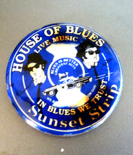 VINTAGE PIN BACK BUTTON HOUSE OF BLUES SUNSET BLVD HOLLYWOOD