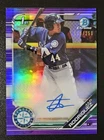 2019 Bowman Chrome Julio Rodriguez Purple Refractor Auto #130/250