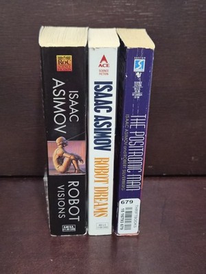 Isaac Asimov ROBOT VISIONS DREAMS POSITRONIC MAN 3 Book MMPB Lot 1987 Sci-Fi