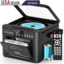 9-in-1 Bluetooth CD Cassette Player Boombox FM Radio USB AUX Remote Control