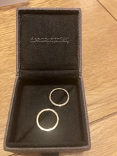 Gold Wedding Band Set 9ct, Diana Porter jewellery, fair trade gold, ethical gold