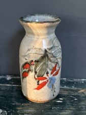 Small Colin Kellam Studio Pottery Fuschia Design Vase