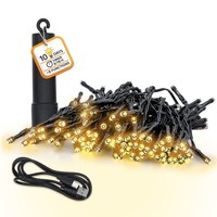 Akku Lichterkette 15 M Warm Weiß - 200 Led - Weihnachten Garten Deko Beleuchtung