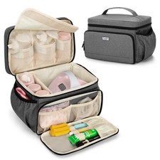 Gray Breast Pump Bag Compatible With Spectra S1 S2 Portable Travel Storage