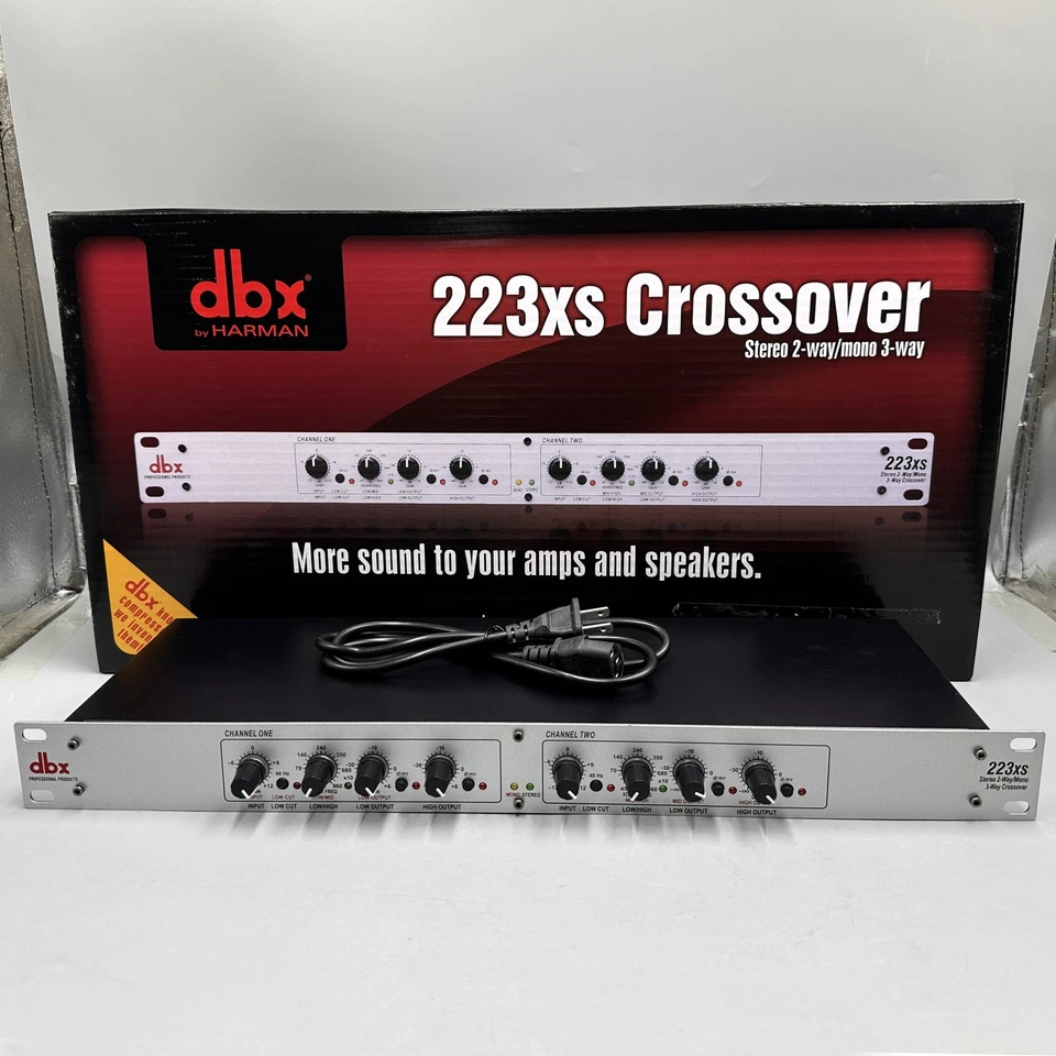 DBX By Harman 223xs Crossover Stereo 2-Way / Mono 3-Way in Box w/ Manual - Image 2 of 4
