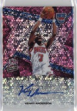 2018-19 Panini Spectra Signatures Neon Pink Prizm 23/25 Kenny Anderson Auto v9t
