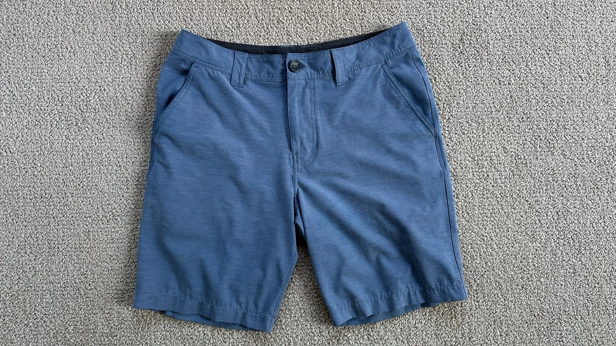 Short Prana Homme Hybride 8" - Gris / Noir - Taille 31 - Polyester Stretch