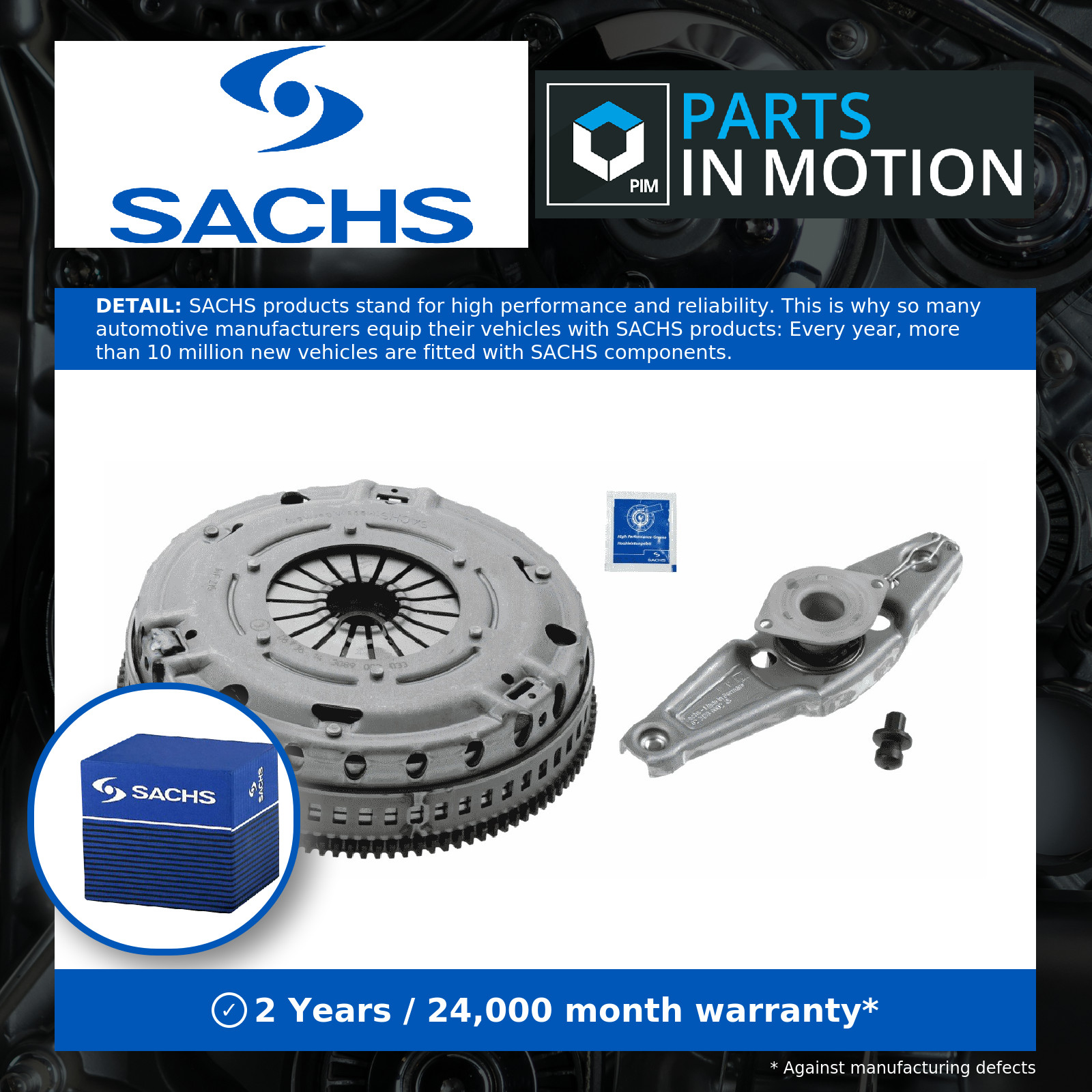 Dual Mass Flywheel DMF Kit with Clutch fits SMART ROADSTER 7 03 to 05 Sachs New