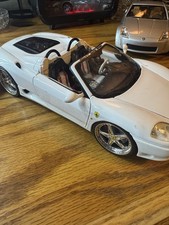 Vintage Hot Wheels Ferrari 360 Spider 1/ 18 Scale White - Great Condition!  Rare