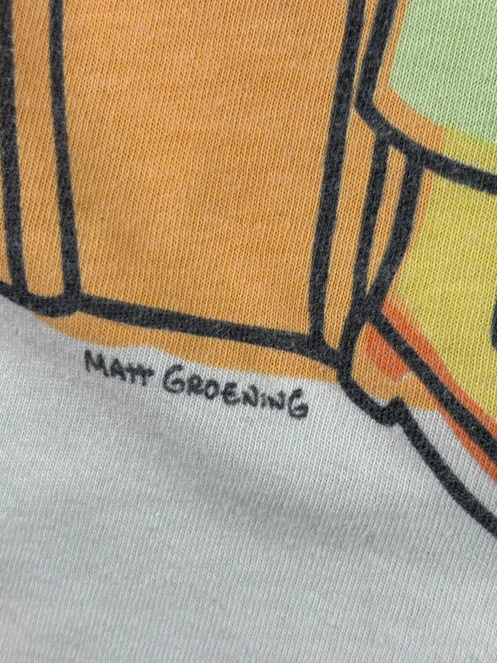 2005 The Simpsons Vintage T-Shirt Women’s L Mighty Fine Cartoon Graphic Slim Tee - Image 3 of 4