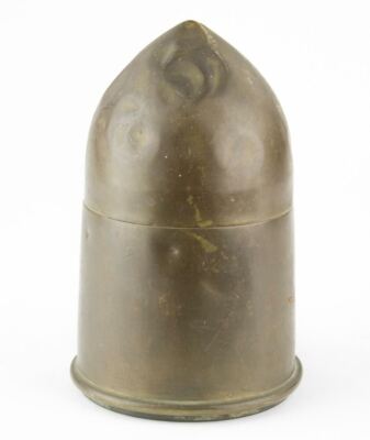 Large WWI Shell Shaped Tobacco Canister