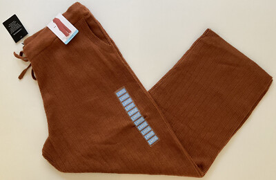 NWT Women's DKNY Cashmere Blend Jogger Pants Toffee (brown