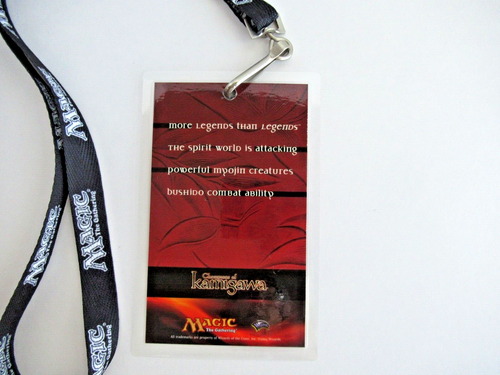 Magic The Gathering 2004 Kamigawa Prerelease Promo Laminated Lanyard Badge Tag - Picture 3 of 3