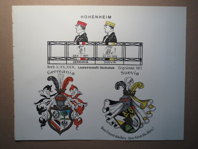 Landwirtschaftliche Hochschule Hohenheim - SC - Corps Germania & Suevia / Tafel