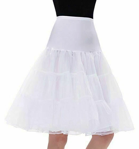 New 26" Retro Net Underskirt 50s Swing wedding Petticoat Rockabilly Tutu Skirt J - Picture 5 of 48