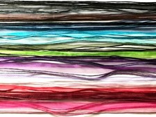 Organza Ribbon & Cotton Necklace Cords Pk of 5 - Choice of colour
