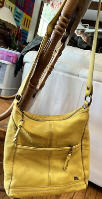 The Sak Lucia Yellow Leather Tote Handbag Crossbody Perfect for Spring  Casual B4 - Main Image