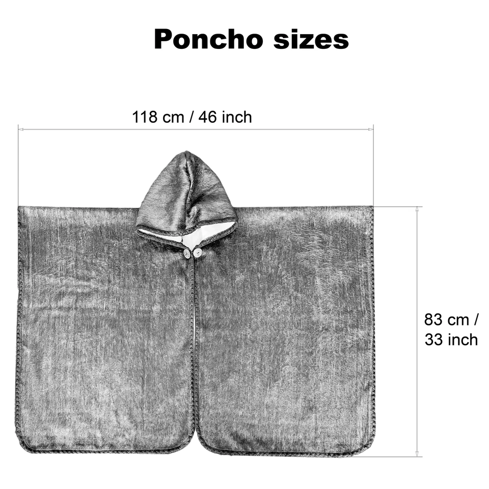 PONCHO ABIERTO CON CAPUCHA LANA DE ALPACA BEBÉ LIGERO CAPA CHAL UNISEX HECHO A MANO Foto 3 de 3