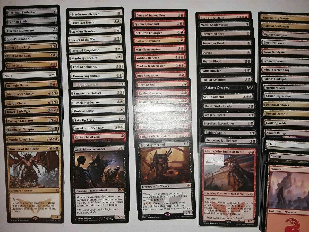 MTG Commander Deck - Alesha, Who Smiles at Death Magic the Gathering  Warriors2 | eBay