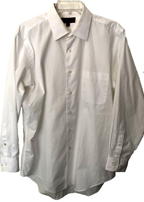 Bergamo New York Shirt Mens Long Sleeve Button Up Size Large 16 /16.5 32/33