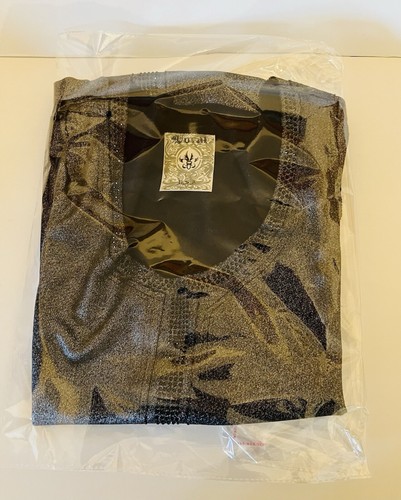 New VOCAL Womens Grey-Black Sleeveless Shimmer Stones SHIRT TANK TOP Size L - Picture 12 of 13