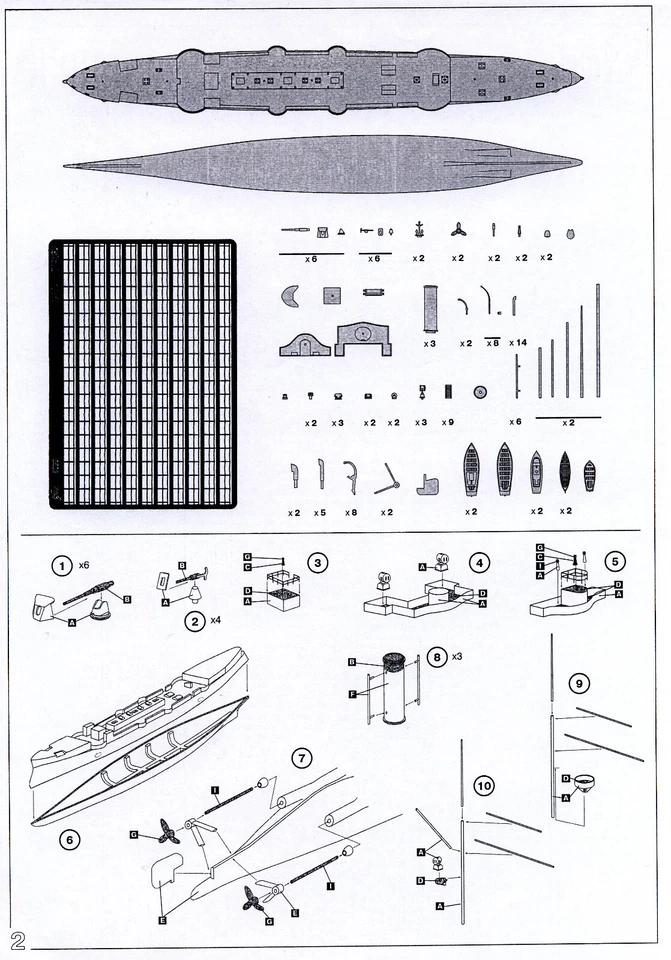 # Combrig  3504 WL/FH  Kreuzer "BOYARIN"  der russ. Marine 1902 /Resin-Kit 1:350 - Bild 4 von 4