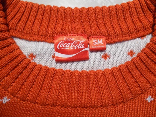 Coke Polar Bear Christmas Sweater Coca Cola Fair Nordic Heart Adult Unisex Small - Picture 5 of 5