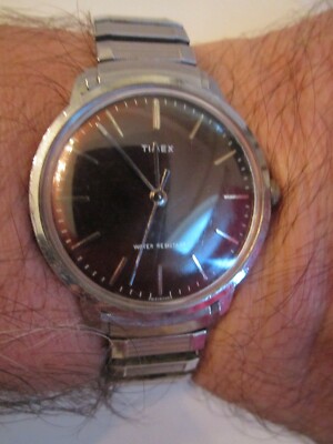 VINTAGE TIMEX WIND UP WATCH - REDDISH BROWN COLOR FACE - NOT WORKING - BBA-22